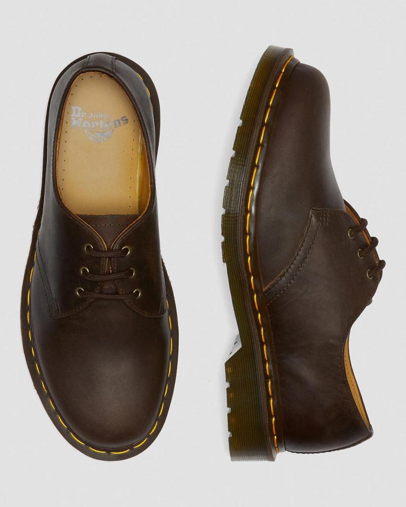 Women's Dr Martens 1461 Crazy Horse Leather Oxfords Shoes Brown | AU 346TCE